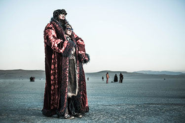Photographie d'Eric Bouvet "La vie en rose" Burning Man, 2012