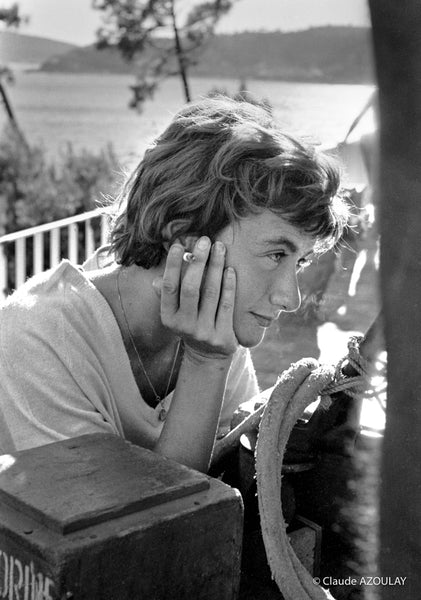 Françoise Sagan - Le Lavandou - 1957 - Photographie de Claude Azoulay
