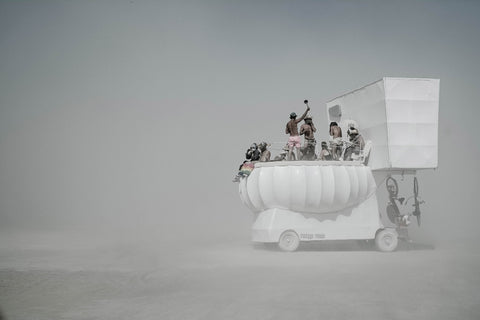 Série Burning Man - "White toilets" Photographie d'Eric Bouvet