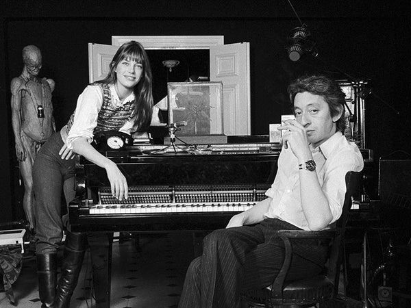 "Serge Gainsbourg et Jane Birkin au piano chez eux rue de Verneuil "Photographie de Jean-Claude Deutsch