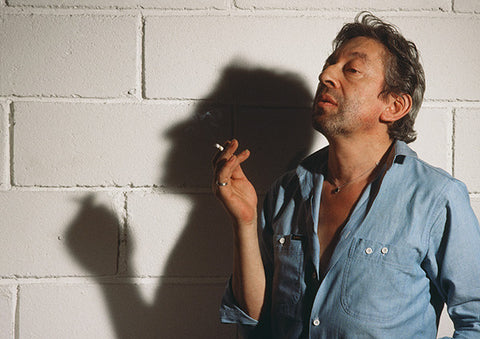 Portrait de Gainsbourg "Blue shirt smoker"  de Jean-Jacques Bernier