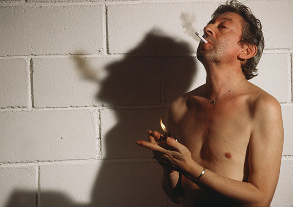 Portrait de Serge Gainsbourg "Bare-chested smoker #2"  de Jean-Jacques Bernier