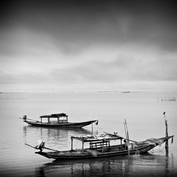 "Pêcheur sur le lac Chilika" Photographie de Yvan Travert