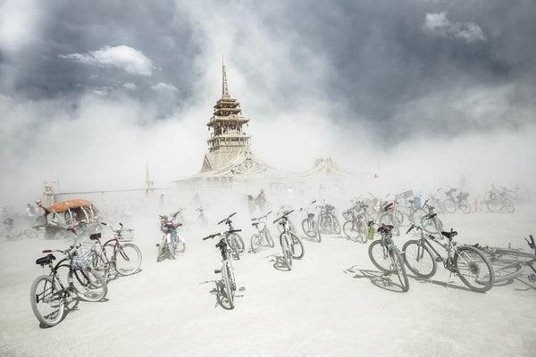 Série Burning Man - "Vélos" photographie d'Éric Bouvet