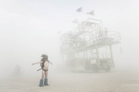 Série Burning Man - "Blue bots" photographie d'Éric Bouvet